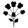 Vector flower silhouette Royalty Free Stock Photo
