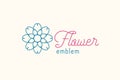 Vector Flower Store Linear Emblem