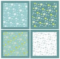 Vector flowers backgrounds set Royalty Free Stock Photo