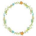 Vector flowers set. Beautiful wreath. Elegant floral collection with isolated leaves and flowers, hand drawn. Design for