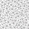 Vector flowery pattern. Seamless floral background for wrapping, textile, wallpaper. Royalty Free Stock Photo