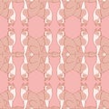 Seamless Fluffy Kitten Pattern Vector