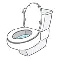 Vector of flush toilet