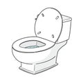 Vector of flush toilet