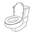 Vector of flush toilet