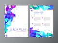 Vector flyer, colorful brochure abstract design 2 sides, background, cover.