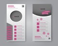 Vector flyer and leaflet design. Set of two side brochure templates.