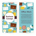 Vector Flyer Template of Flat Design Business Concept and Office Royalty Free Stock Photo