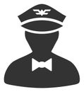 Vector Flying Attendant Flat Icon Symbol