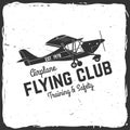Vector Flying club retro badge.