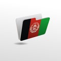 Folder with the image of the flag of AFGANISTAN Royalty Free Stock Photo