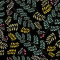 Vector foliage pattern Royalty Free Stock Photo