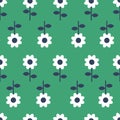 Vector Folk art seamless pattern background - Scandinavian, Nordic style