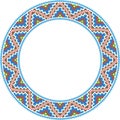 Vector folk round Frame Cross-stitch