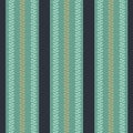 Vector Folklore Periwinkle Stripes seamless pattern background Royalty Free Stock Photo