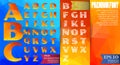 Vector font poly and alphabet polygonal three background. Vector