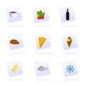Vector food icons Royalty Free Stock Photo