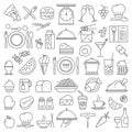 Vector Food icons set Royalty Free Stock Photo