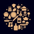 Vector food icons set Royalty Free Stock Photo