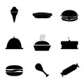 Vector food icons set Royalty Free Stock Photo