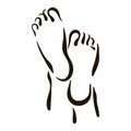 Vector foot care Icon illustration. Woman feet symbol on white background Royalty Free Stock Photo