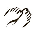Vector foot care Icon illustration. Woman feet symbol on white background Royalty Free Stock Photo