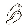 Vector foot care Icon illustration. Woman feet symbol on white background Royalty Free Stock Photo