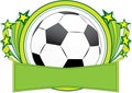 Vector football banner. Royalty Free Stock Photo