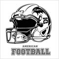 Vector football championship logo with ball. Sport badge for tournament or championship.