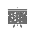 Football game plan scheme, tactic grey icon. Royalty Free Stock Photo