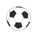 vector football sketch. soccer ball vector sketch illustration Royalty Free Stock Photo