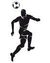 Vector football (soccer) player silhouette