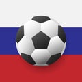 Vector football world cup background concept. Russian national symbols for banners, posters. Vector football world cup background