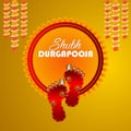 Vector footprint of Goddess durga for shubh navratri