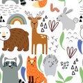 Vector forest animals. Royalty Free Stock Photo