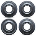 Vector Forklift Tractor Tire Royalty Free Stock Photo