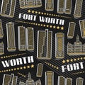 Vector Fort Worth Seamless Pattern Royalty Free Stock Photo