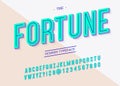 Vector fortune font trend typography