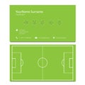 Vector fotball business card Royalty Free Stock Photo