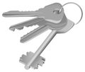 Vector Four keys on ring Royalty Free Stock Photo