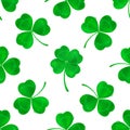 Four-leaf clover seamless pattern background Royalty Free Stock Photo