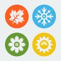 Vector four seasons icons