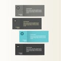 Vector - four solid cards with space for your content. Four step Royalty Free Stock Photo