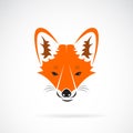 Vector of a fox face design on a white background, Animals. Easy editable layered vector illustration Royalty Free Stock Photo