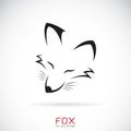 Vector of a fox face design on a white background, Wild Animals Royalty Free Stock Photo