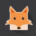 Vector of Fox in sticker style
