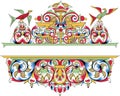 Vector fragment of orthodox ornamental pattern