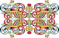 Vector fragment of orthodox ornamental pattern