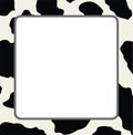 vector frame with abstract cow skin texture Royalty Free Stock Photo