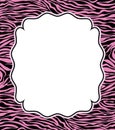 vector frame with abstract zebra skin texture Royalty Free Stock Photo